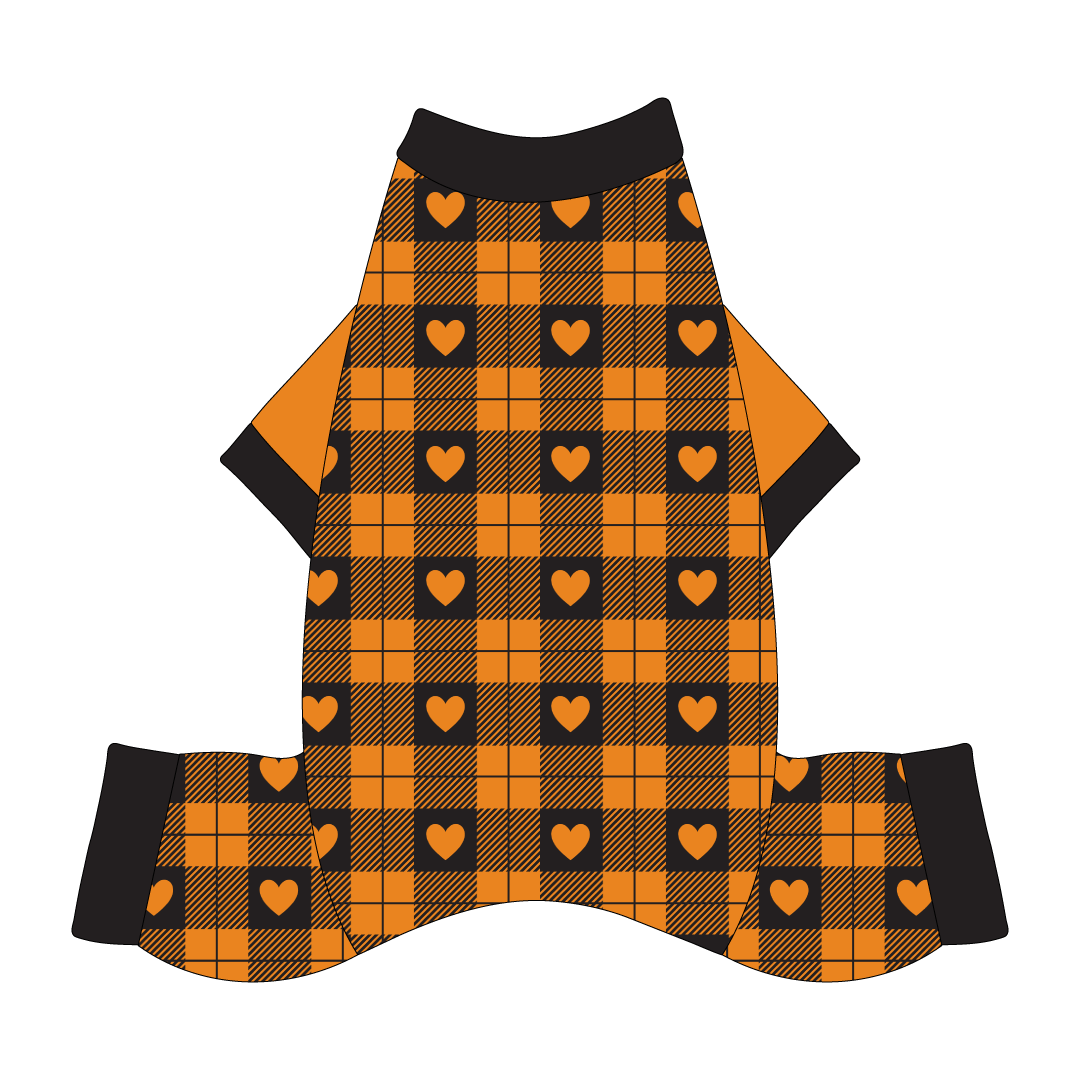 Plaid To The Bone - Halloween Heart Plaid - Mon Ami Jammies