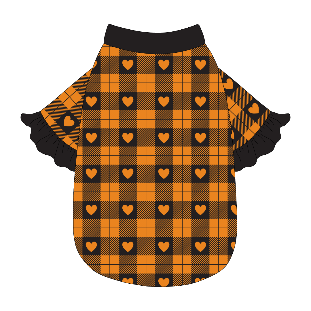 Plaid To The Bone - Halloween Heart Plaid - The Shimmy Edge Tee