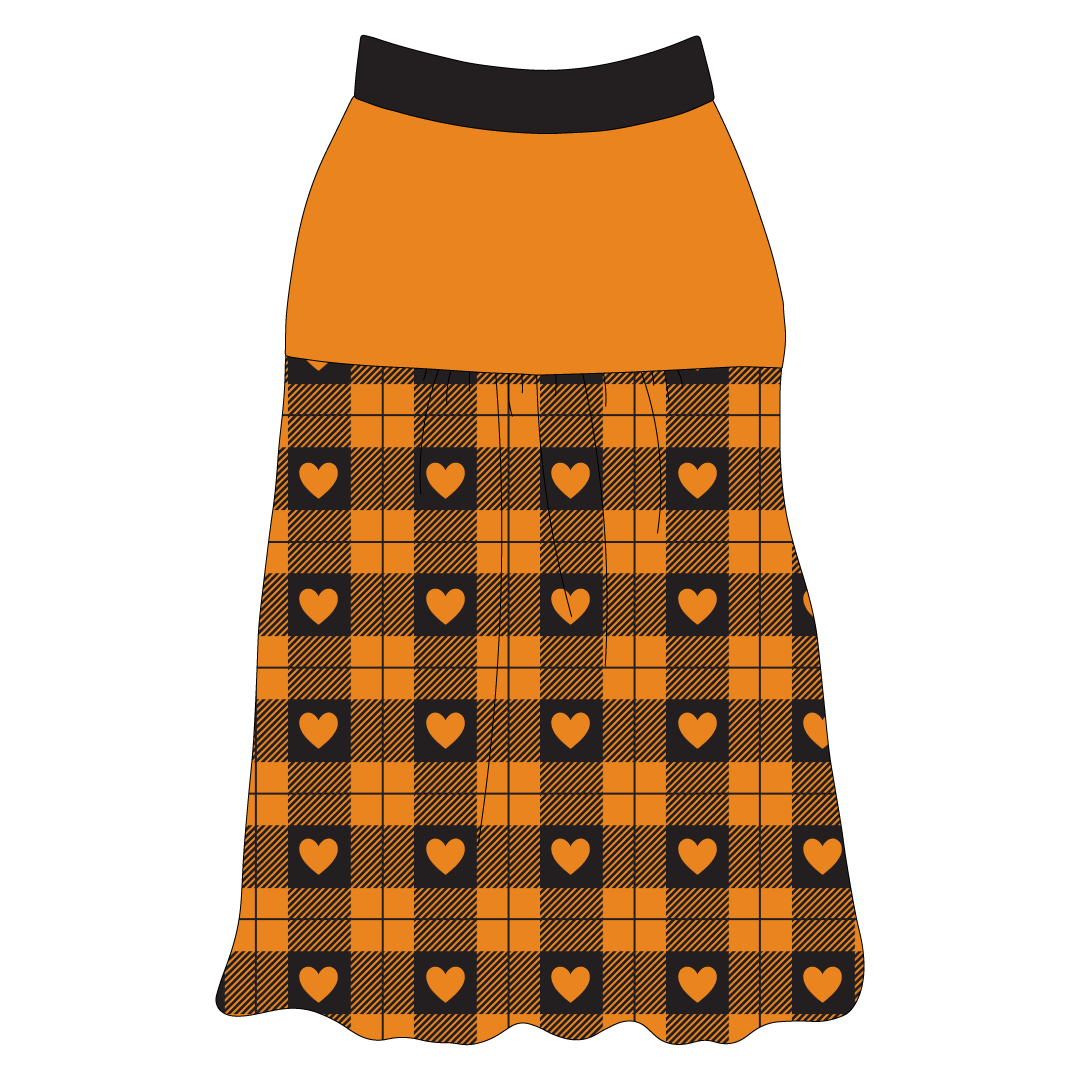 Plaid To The Bone - Halloween Heart Plaid - The Sophia Tank