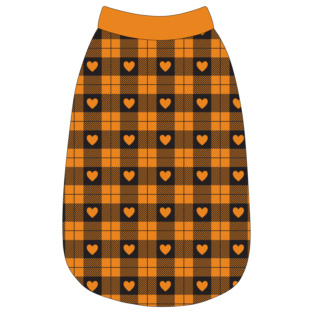 Plaid To The Bone - Halloween Heart Plaid - The Basic Tank