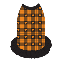 Plaid To The Bone - Halloween Heart Plaid - The Tank With Skirt