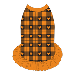 Plaid To The Bone - Halloween Heart Plaid - The Tank With Skirt