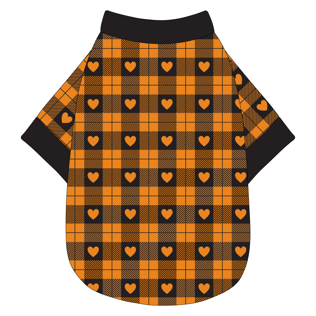 Plaid To The Bone - Halloween Heart Plaid - The Basic Tee