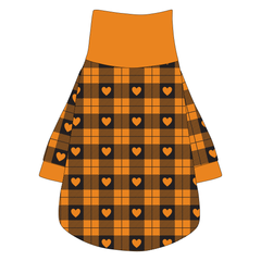 Plaid To The Bone - Halloween Heart Plaid - The Turtleneck Tee