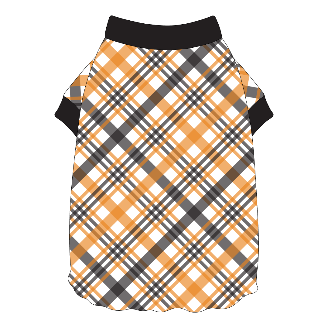 Plaid To The Bone - Halloween Plaid - Flutter Waist Tee