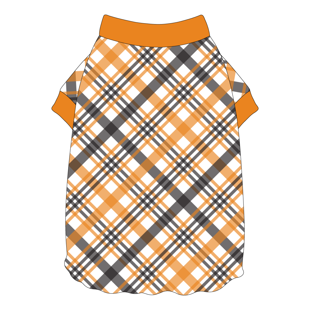 Plaid To The Bone - Halloween Plaid - Flutter Waist Tee
