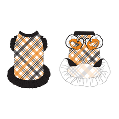 Plaid To The Bone - Halloween Plaid - La Petite Shimmy Dress