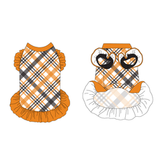 Plaid To The Bone - Halloween Plaid - La Petite Shimmy Dress