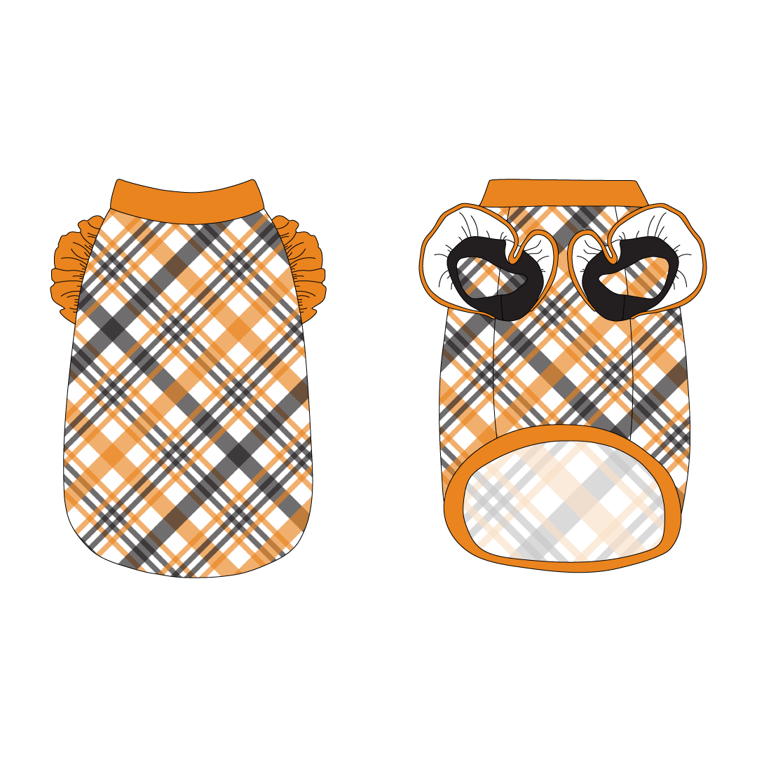 Plaid To The Bone - Halloween Plaid - La Petite Shimmy Tank