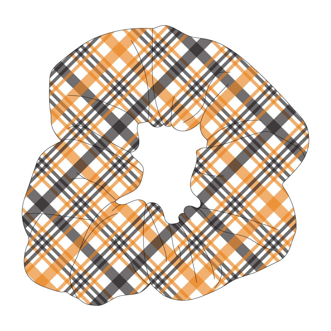 Plaid To The Bone - Halloween Plaid - The Scrunchie