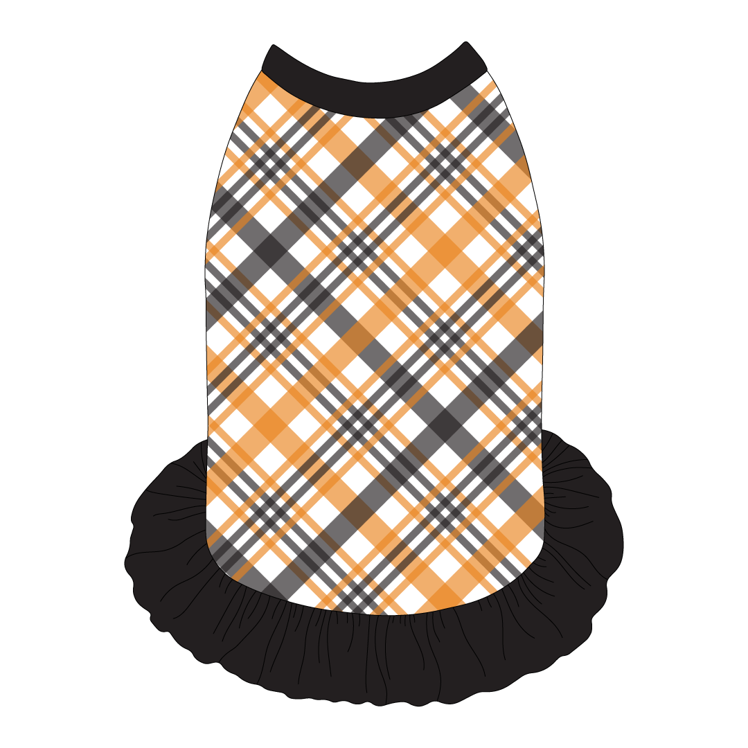 Plaid To The Bone - Halloween Plaid - The Tank With Skirt