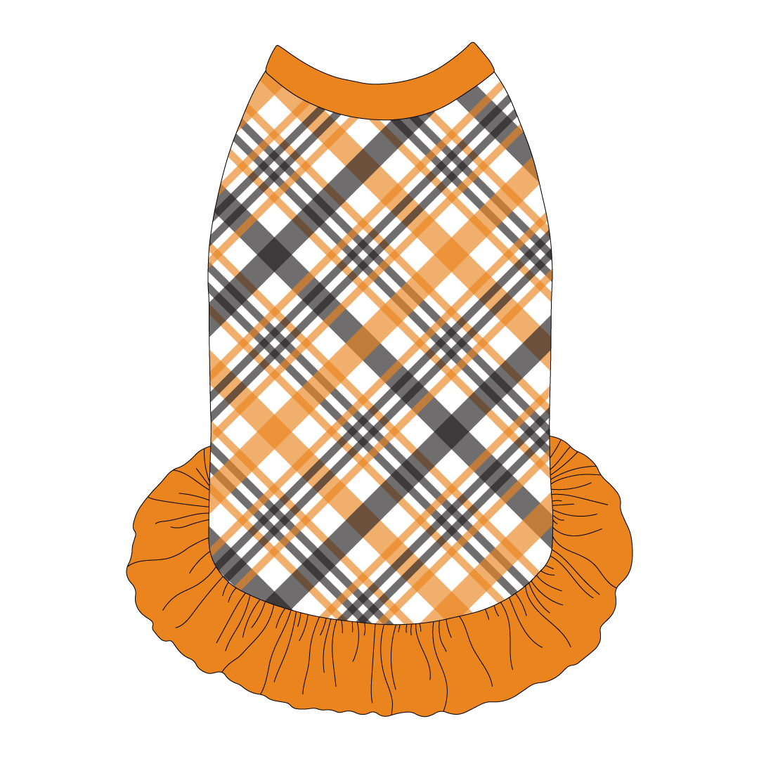 Plaid To The Bone - Halloween Plaid - The Tank With Skirt