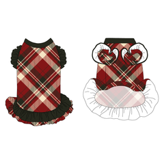 Hearthside Holiday - Hearthside Plaid - La Petite Shimmy Dress With Double Skirt