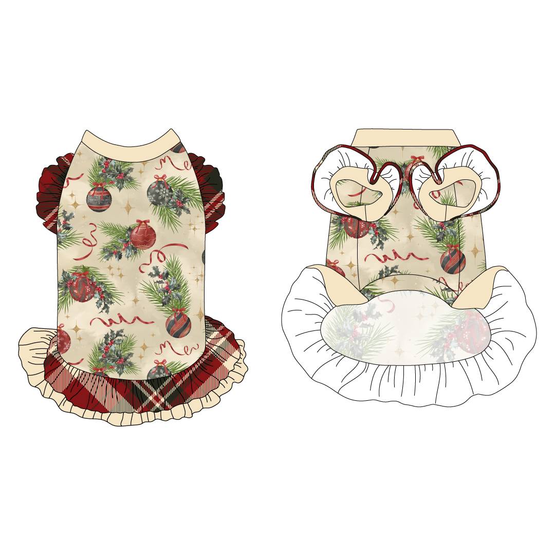 Hearthside Holiday - Heirloom Treasures - La Petite Shimmy Dress With Double Skirt