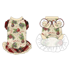 Hearthside Holiday - Heirloom Treasures - La Petite Shimmy Dress With Double Skirt