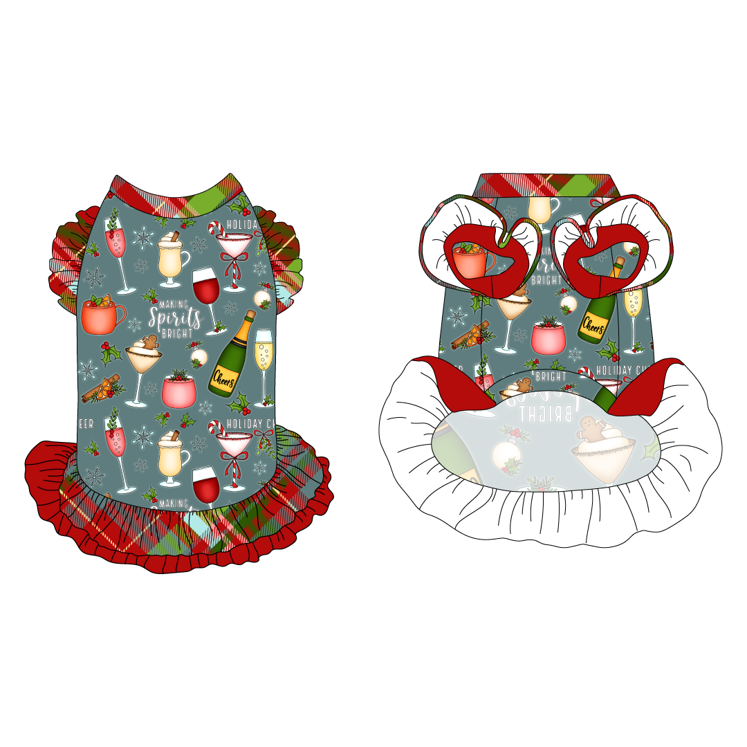 Holiday Cheer - Holiday Cheer - La Petite Shimmy Dress With Double Skirt
