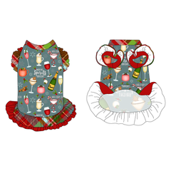 Holiday Cheer - Holiday Cheer - La Petite Shimmy Dress With Double Skirt