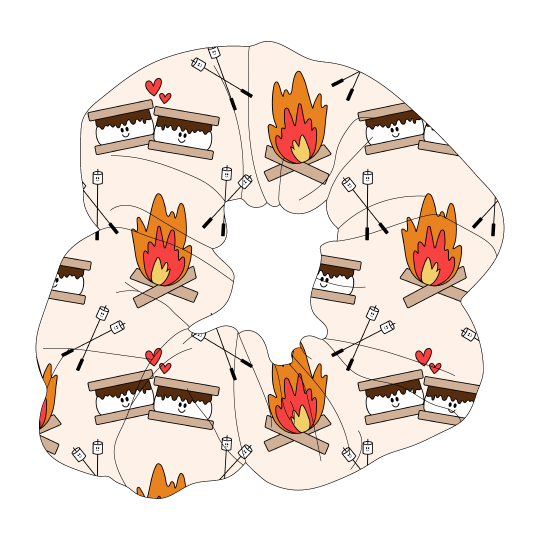 Let's Go Camping - I Love You S'more - The Scrunchie