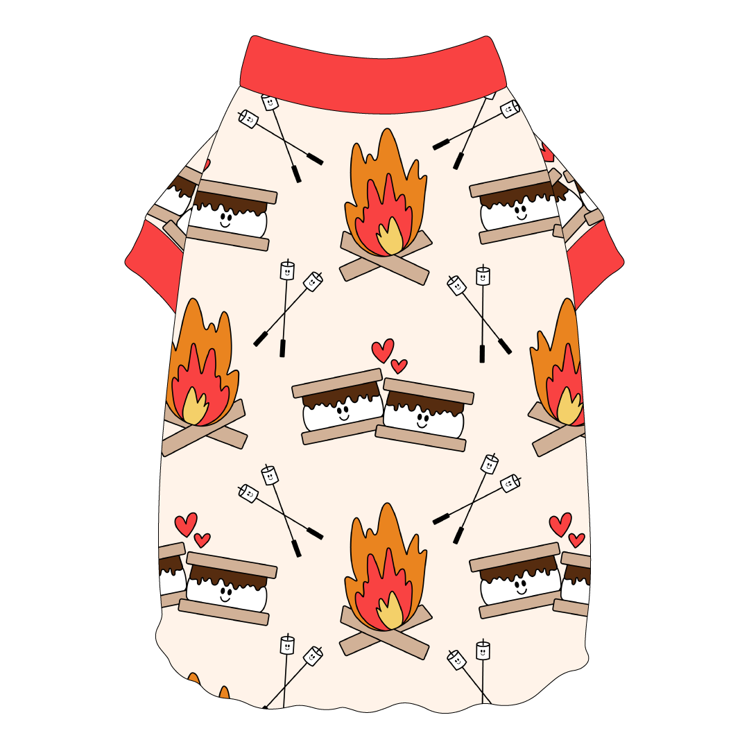 Let's Go Camping - I Love You S'more - Flutter Waist Tee