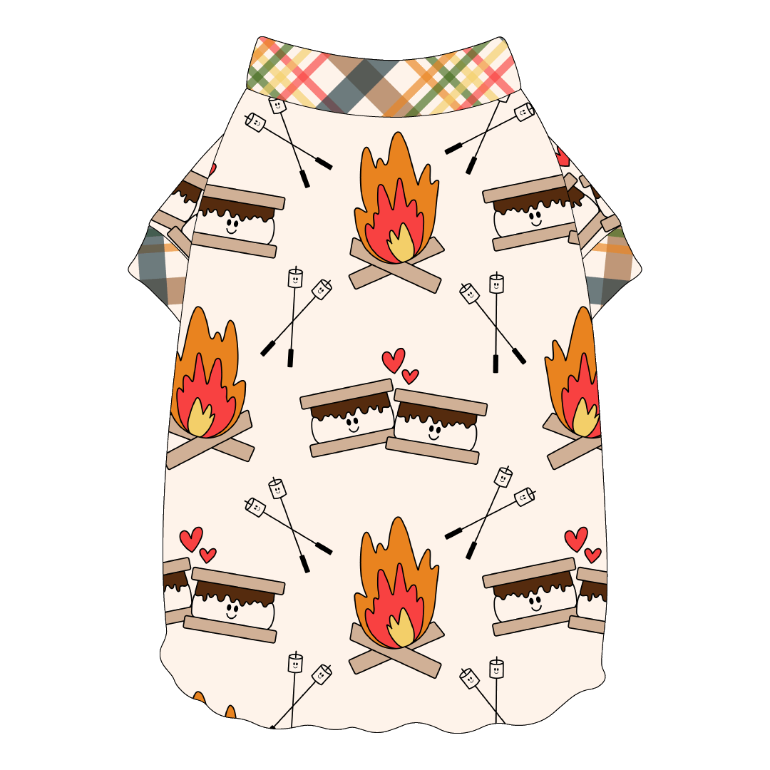 Let's Go Camping - I Love You S'more - Flutter Waist Tee