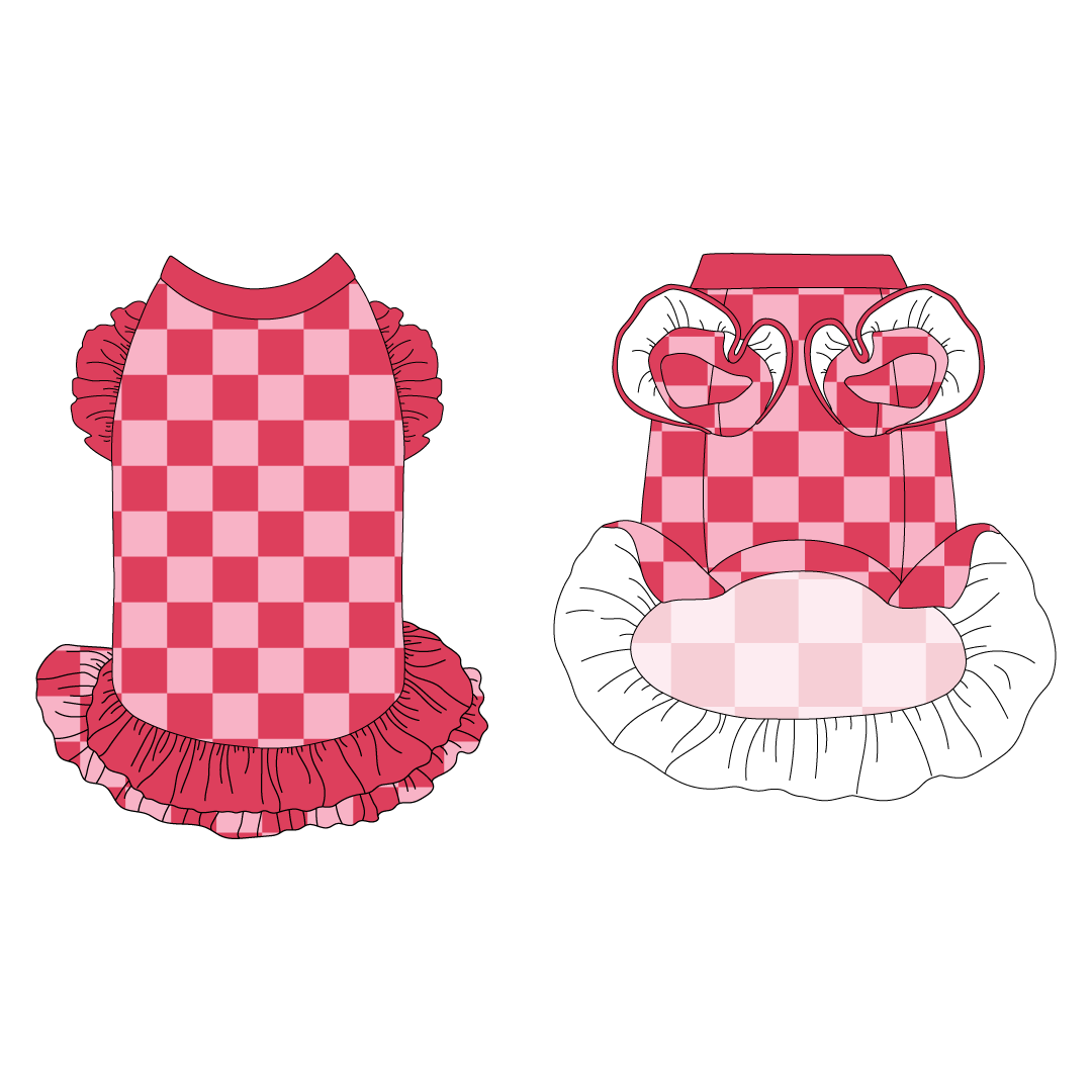 Check, Please! - La Petite Shimmy Dress With Double Skirt