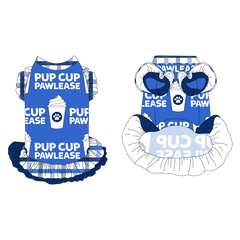 I Love You A Brunch - Pup Cup Pawlease - La Petite Shimmy Dress With Double Skirt