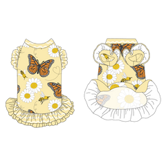 I'm Wildflower About You - Don't Worry Bee Happy - La Petite Shimmy Dress With Double Skirt