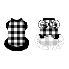 It's Fall Y'all - Buffalo Plaid B/W - La Petite Shimmy Dress