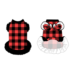 Twas The Night Before Christmas - Buffalo Plaid B/R - La Petite Shimmy Dress