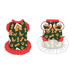 Twas The Night Before Christmas - Dog Gingerbread - La Petite Shimmy Dress