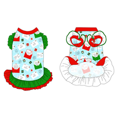 Letters To Santa Paws - La Petite Shimmy Dress With Double Skirt