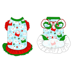 Letters To Santa Paws - La Petite Shimmy Dress With Double Skirt