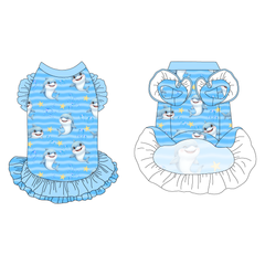 Little Wave Maker - La Petite Shimmy Dress With Double Skirt