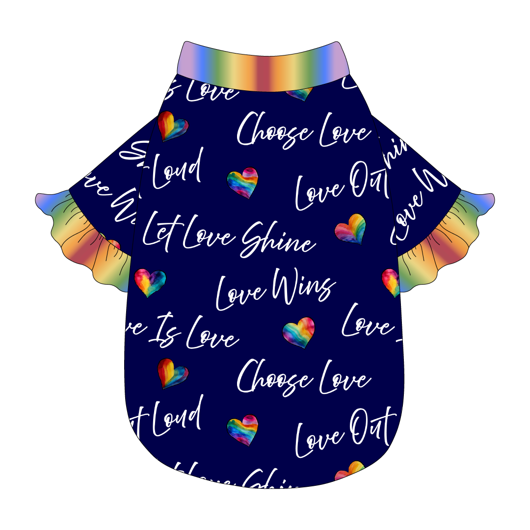 Love In Color - Love Out Loud - The Shimmy Edge Tee