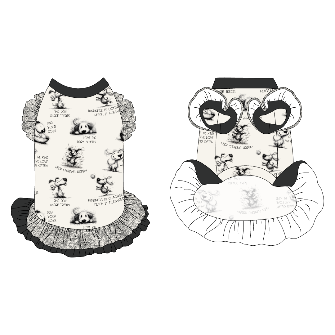 Love, Illustrated - La Petite Shimmy Dress With Double Skirt