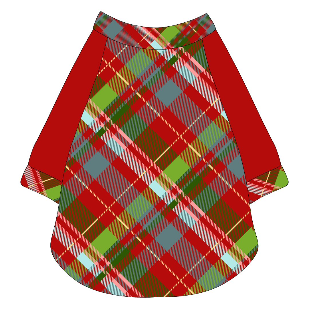 Holiday Cheer - Merry Tartan - The Raglan Jersey