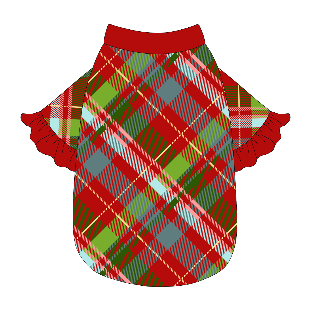 Holiday Cheer - Merry Tartan - The Shimmy Edge Tee