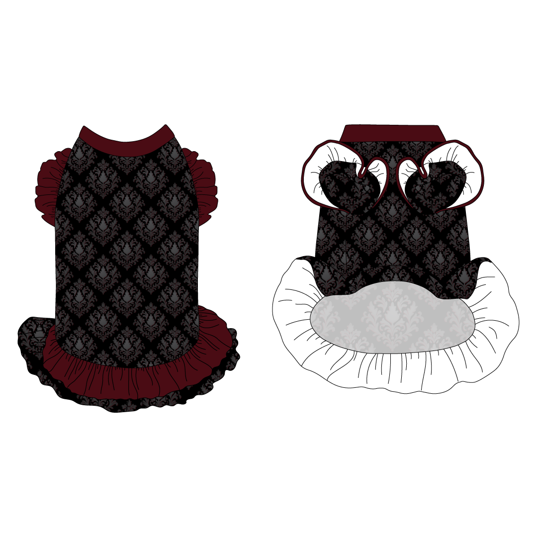 Midnight Manor - La Petite Shimmy Dress With Double Skirt