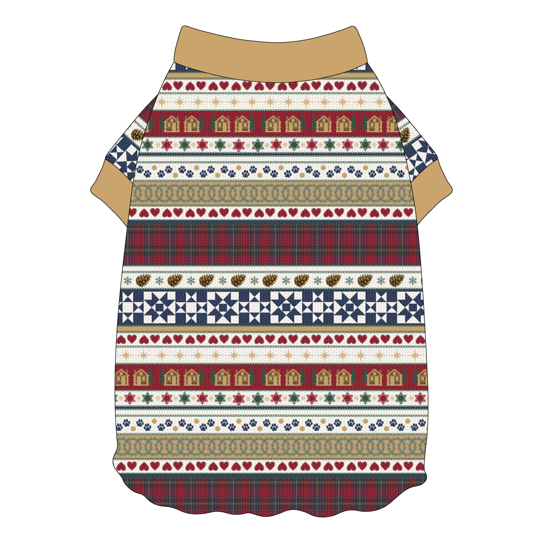 Stitched In Snow - Mistletoe Cabin - Flutter Waist Tee