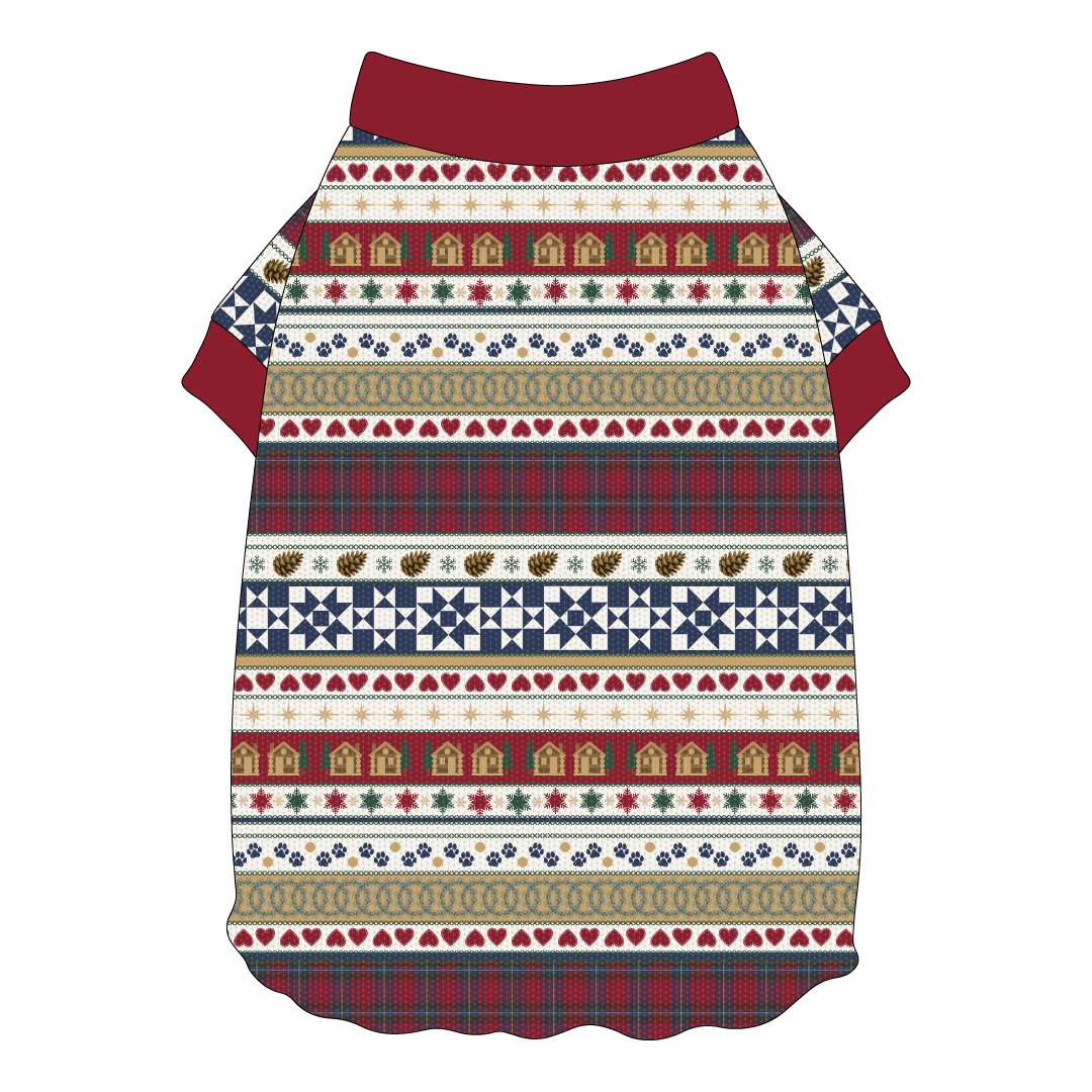 Stitched In Snow - Mistletoe Cabin - Flutter Waist Tee