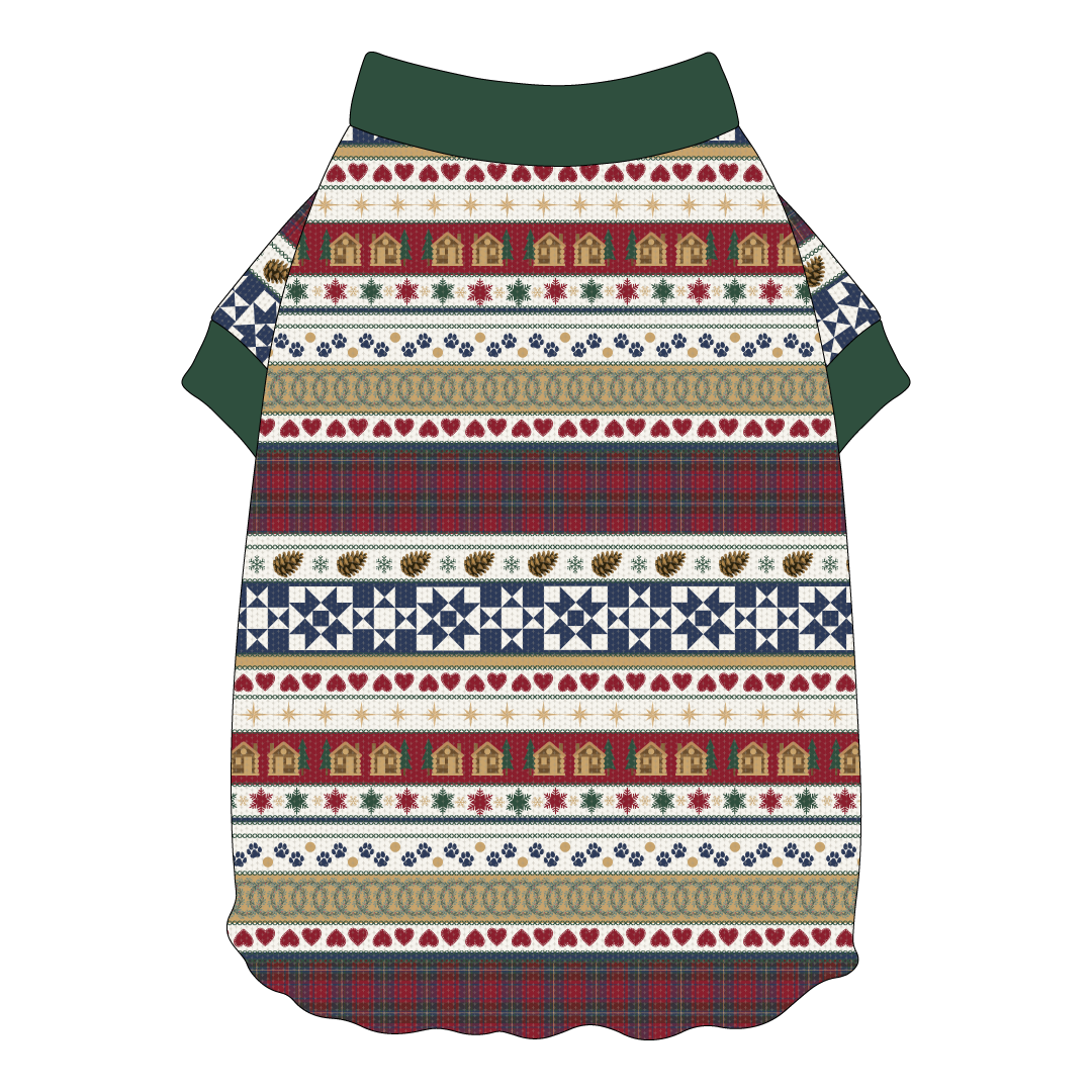 Stitched In Snow - Mistletoe Cabin - Flutter Waist Tee