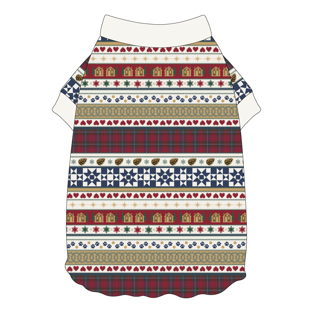 Stitched In Snow - Mistletoe Cabin - Flutter Waist Tee