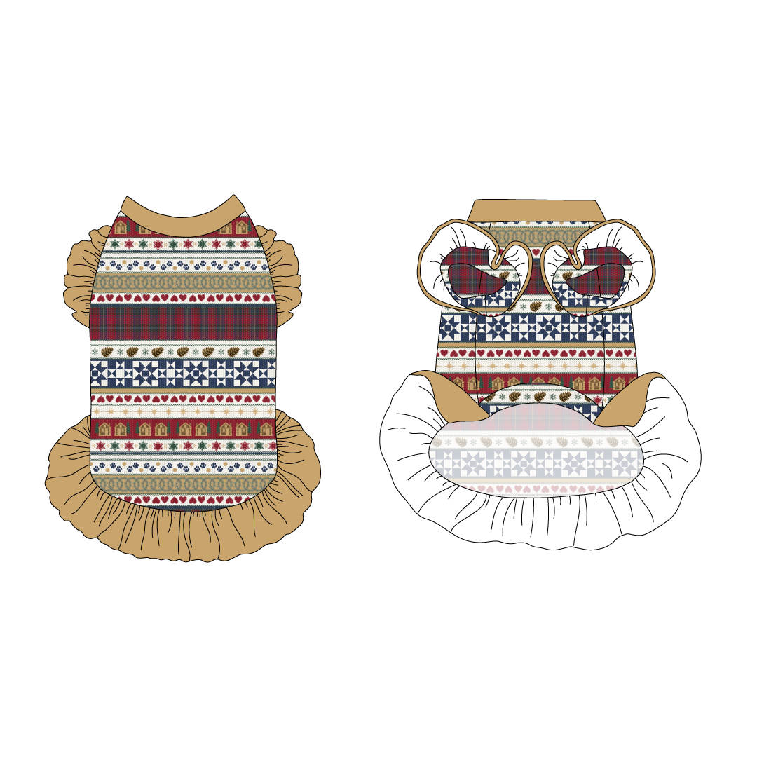 Stitched In Snow - Mistletoe Cabin - La Petite Shimmy Dress