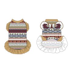 Stitched In Snow - Mistletoe Cabin - La Petite Shimmy Dress