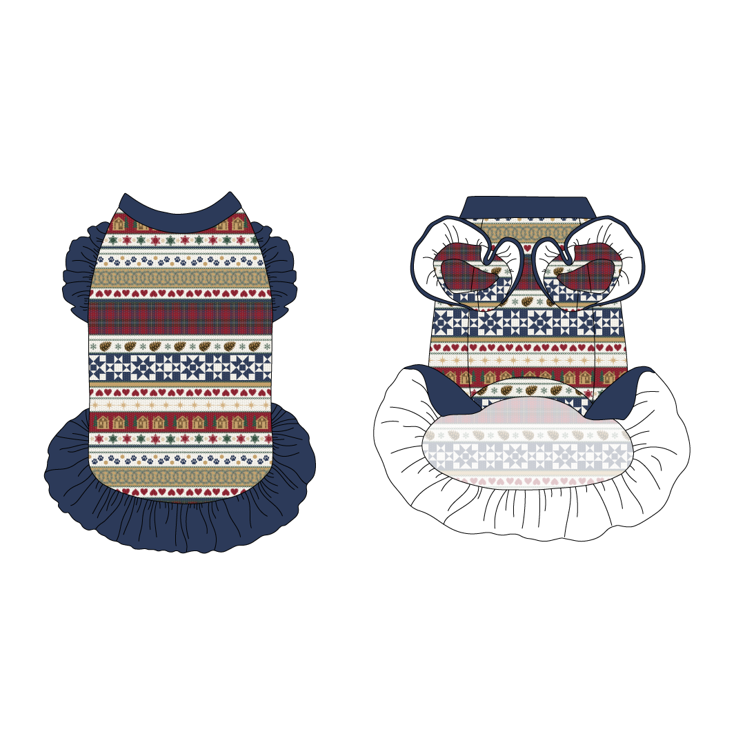 Stitched In Snow - Mistletoe Cabin - La Petite Shimmy Dress