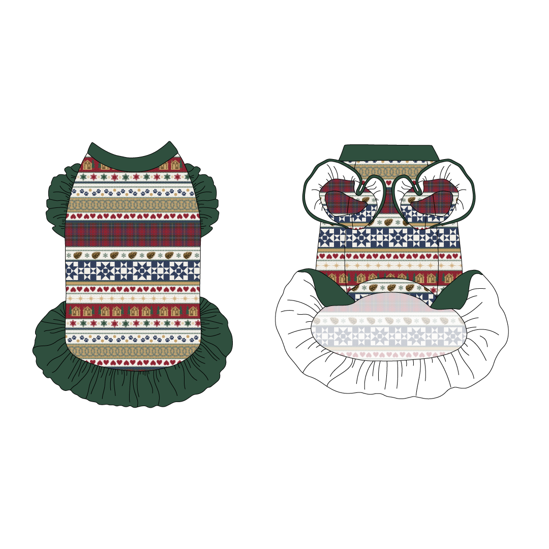 Stitched In Snow - Mistletoe Cabin - La Petite Shimmy Dress