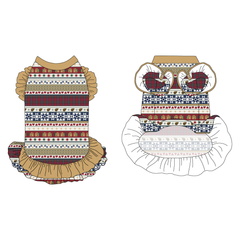 Stitched In Snow - Mistletoe Cabin - La Petite Shimmy Dress With Double Skirt