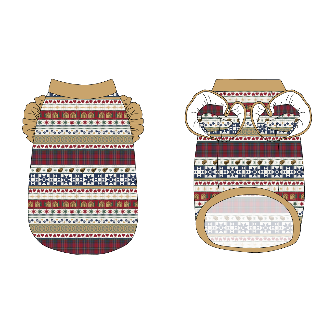 Stitched In Snow - Mistletoe Cabin - La Petite Shimmy Tank