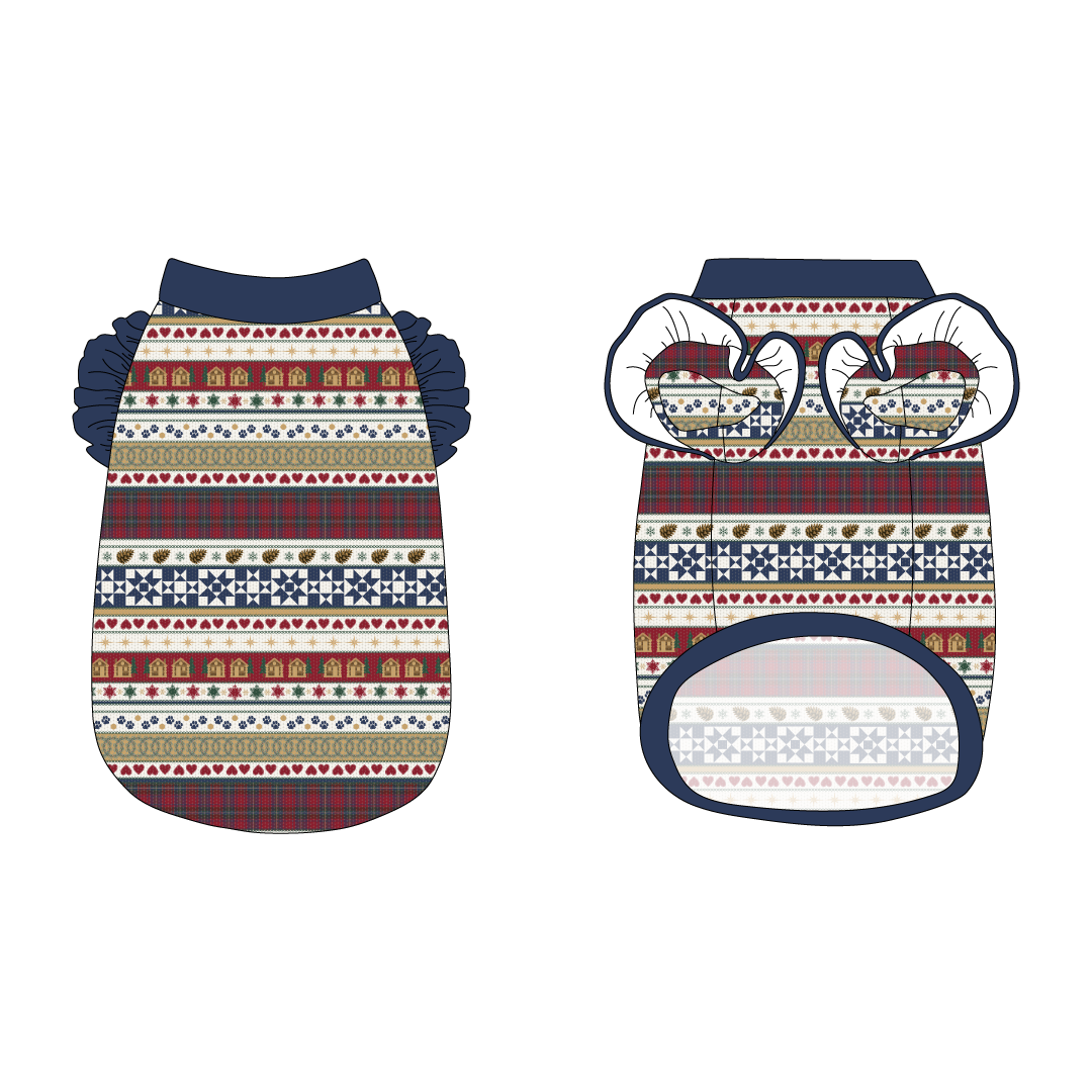 Stitched In Snow - Mistletoe Cabin - La Petite Shimmy Tank