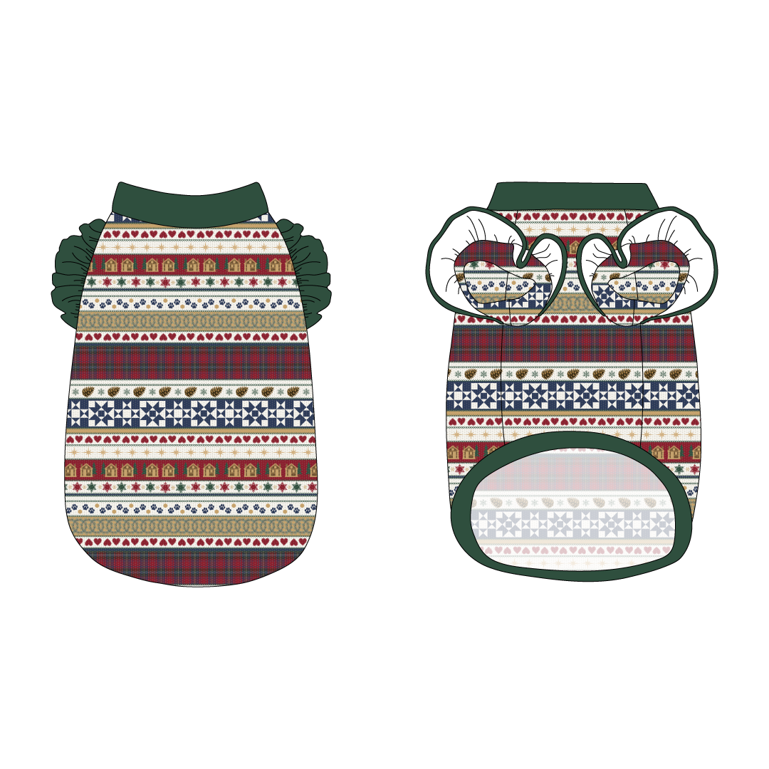 Stitched In Snow - Mistletoe Cabin - La Petite Shimmy Tank